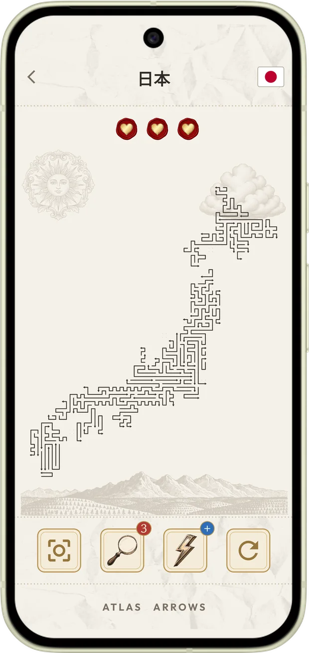 Japan のかたちのパズルボード。
